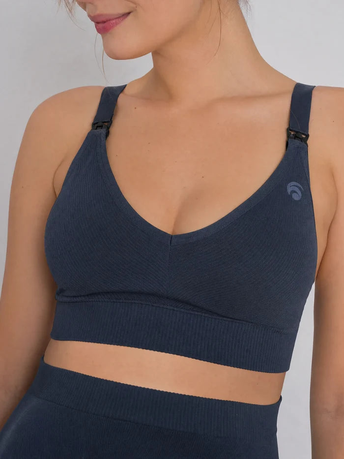 Mila Maternity Biker Set - Moon Blue