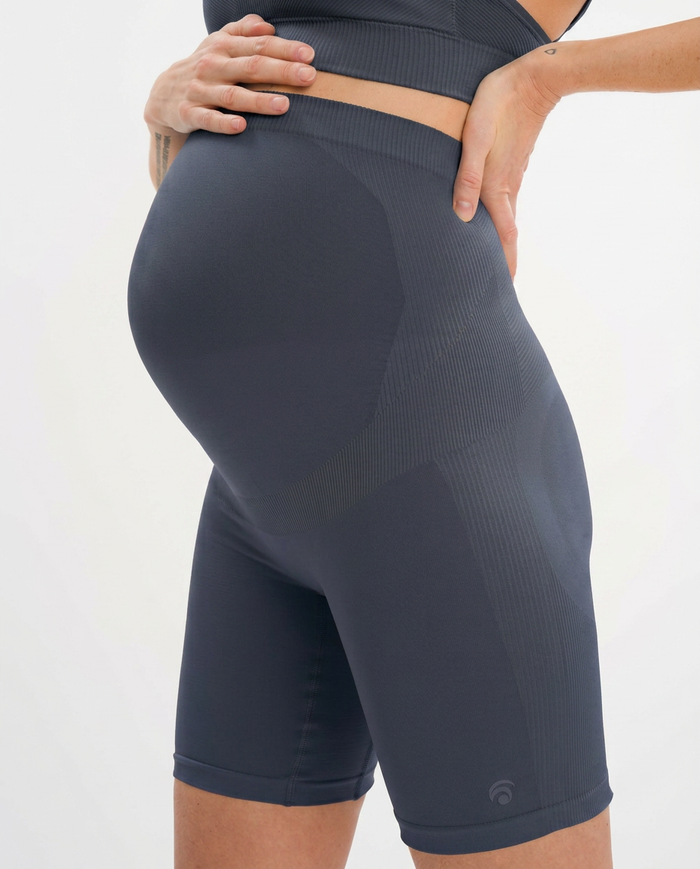 Mila Maternity Biker Set - Moon Blue