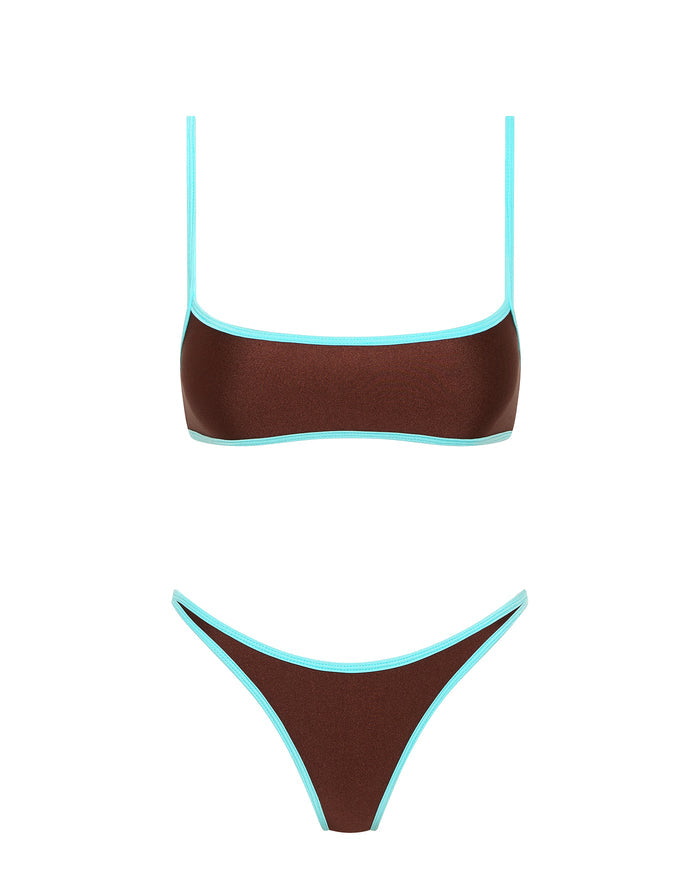 MIMA CHOC MINT Neoprene Crop Bikini Set