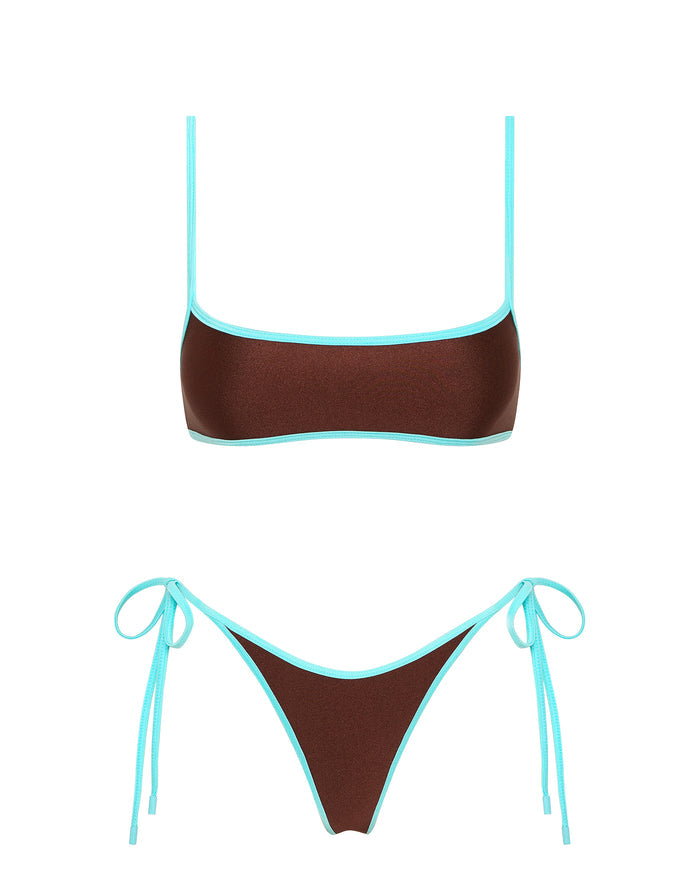 MIMA CHOC MINT Neoprene Crop Bikini Set
