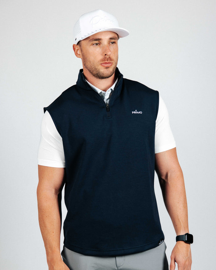 Navy CoreSoft Quarter Zip Vest
