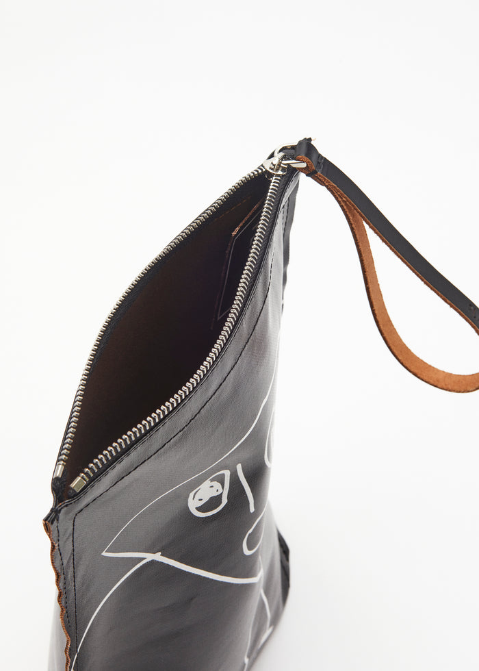 "PILI AND BIANCA" BLACK POUCH