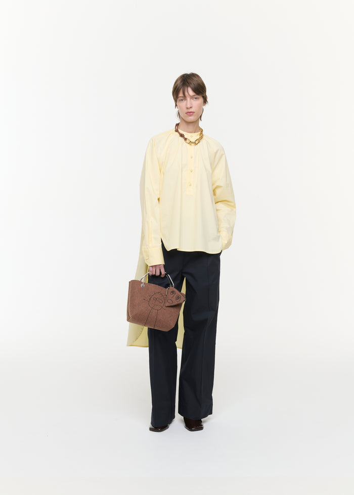 PILI AND BIANCA WOOL COAT MINI SHOPPING BAG