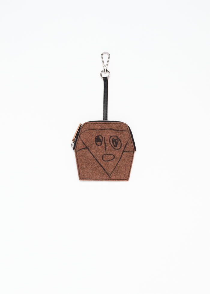 PILI AND BIANCA WOOL FELT TRAPEZOID CHARM