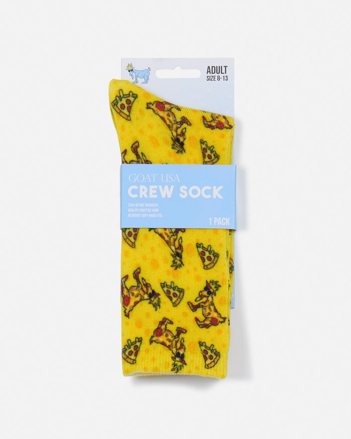 Pizza goat socks in packaging
