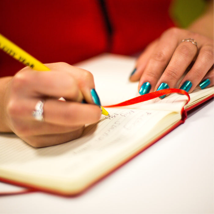 Red Journal Debossed Logo