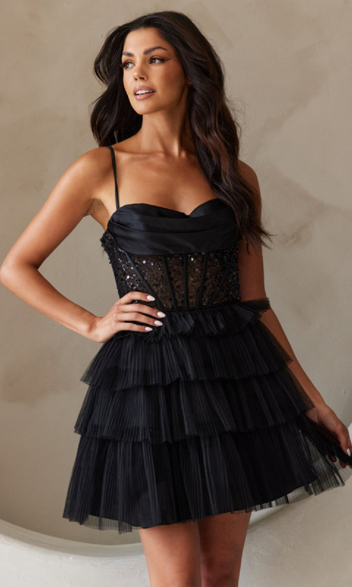 Short Homecoming Dress BZ9023S by Amelia Couture