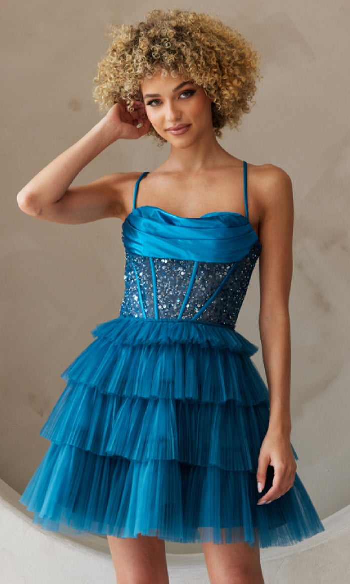 Short Homecoming Dress BZ9023S by Amelia Couture