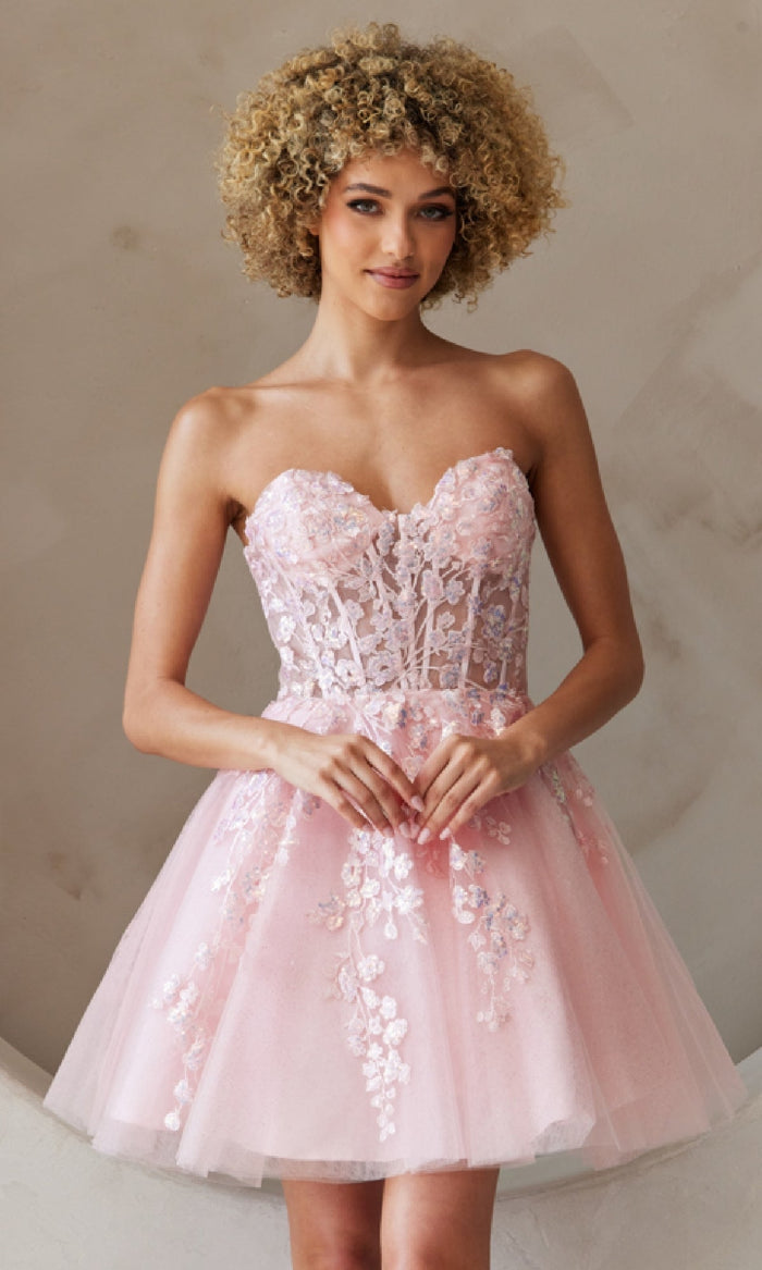 Short Homecoming Dress BZ9024S by Amelia Couture