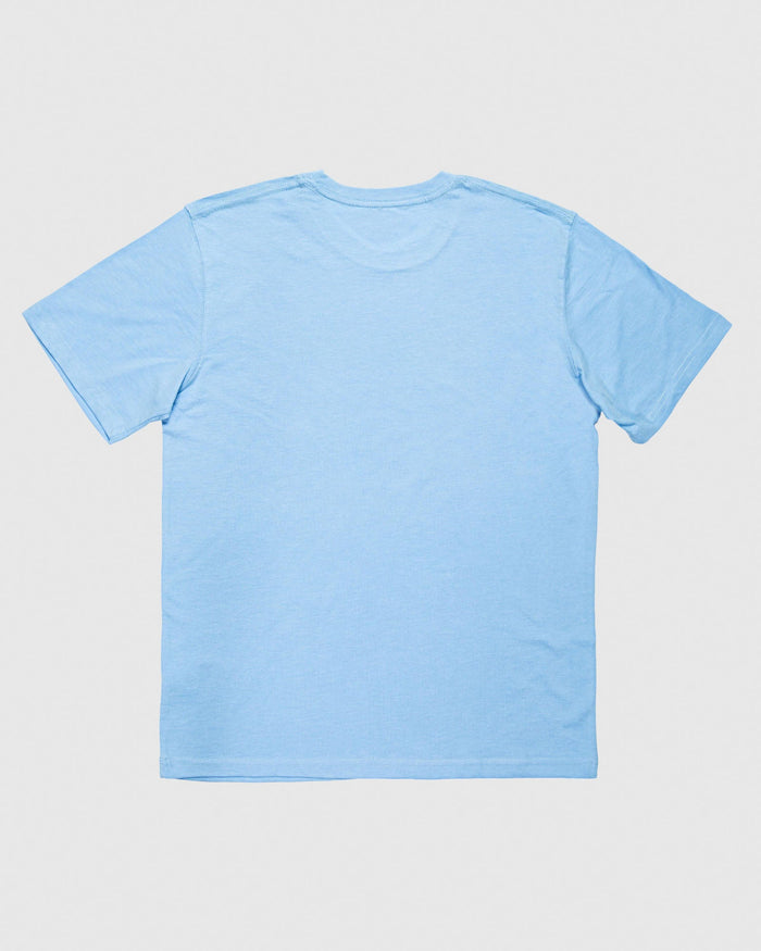 Back of carolina blue t-shirt