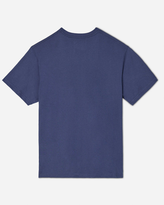 Back of navy shirt