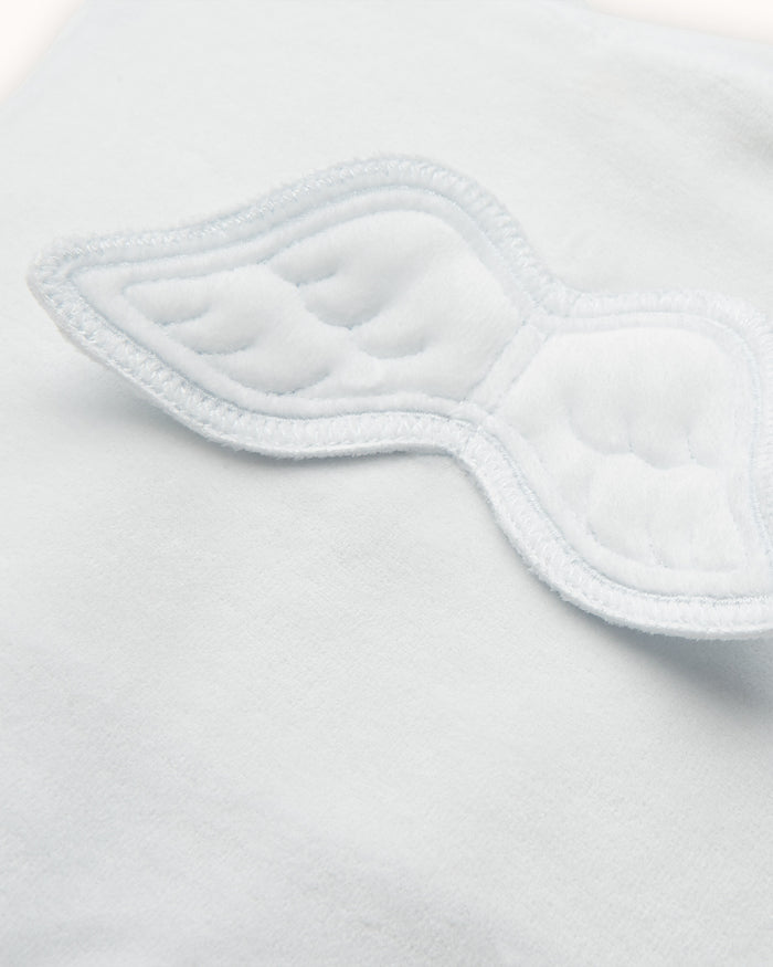 Sleep & Snuggle Velour Angel Wing Gift Set - Blue