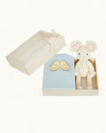 Sleep & Snuggle Velour Angel Wing Gift Set - Gold & Dusty Blue
