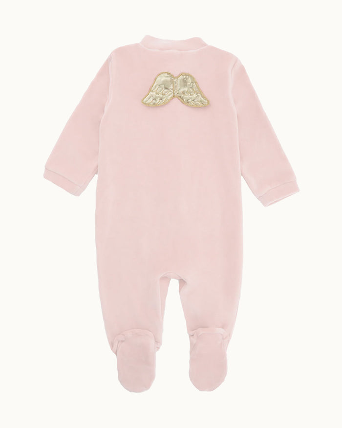 Sleep & Snuggle Velour Angel Wing Gift Set - Gold & Dusty Pink