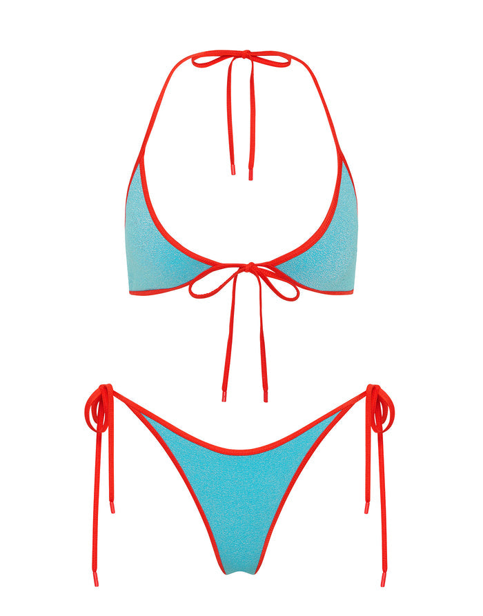 SOFI - AZURE SPARKLE Halter Bikini Set