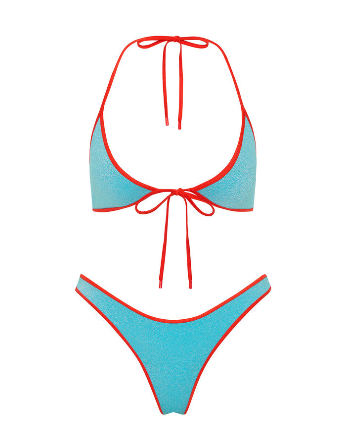 SOFI - AZURE SPARKLE Halter Bikini Set