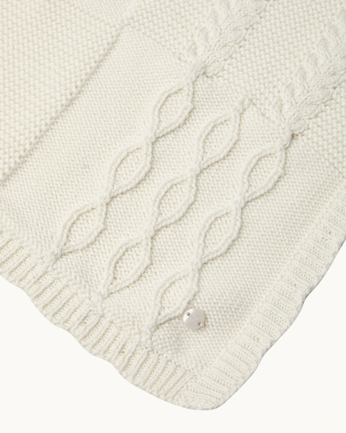 Summer Cotton Blanket & Accessories Baby Gift Set - Milky White