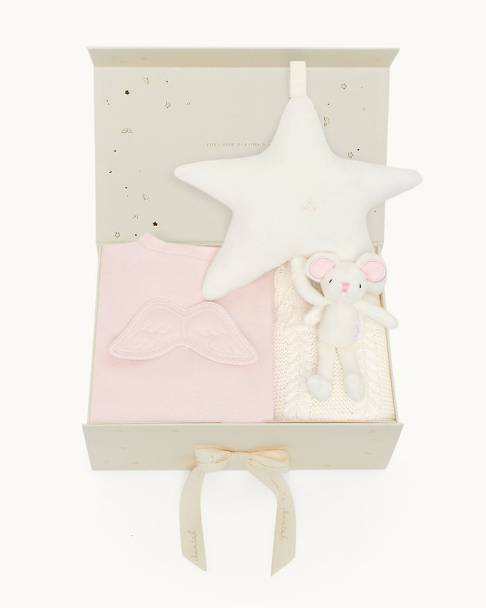 Summer Sleeptime Baby Girl Gift Set - Pink/White