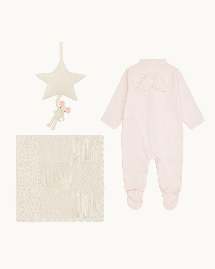 Summer Sleeptime Baby Girl Gift Set - Pink/White