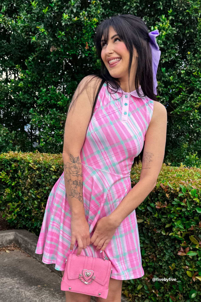 Tartan Pink Polo Dress