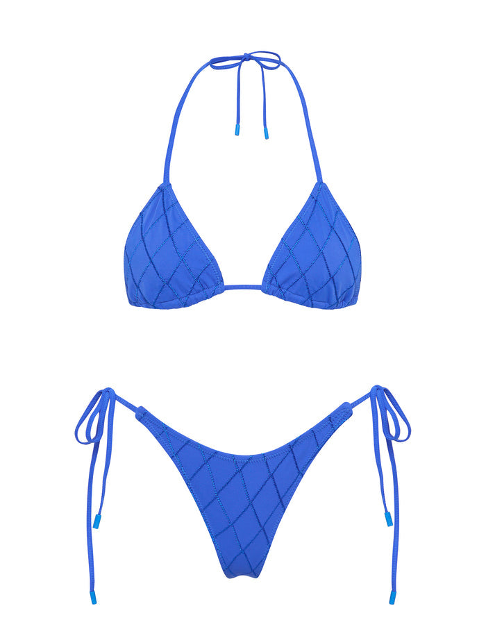 VINCA BANC Blue Triangle Bikini Set
