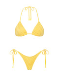 VINCA BUTTER Yellow Triangle Bikini Set