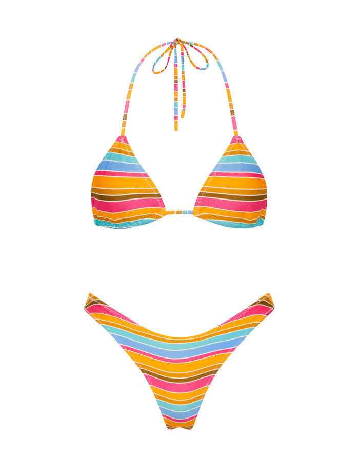 VINCA MELON STRIPE Triangle Bikini Set