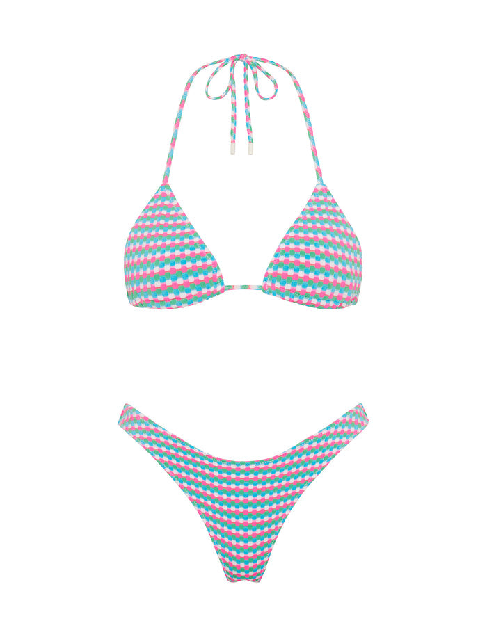 VINCA MULBERRY Purple Triangle Bikini Set