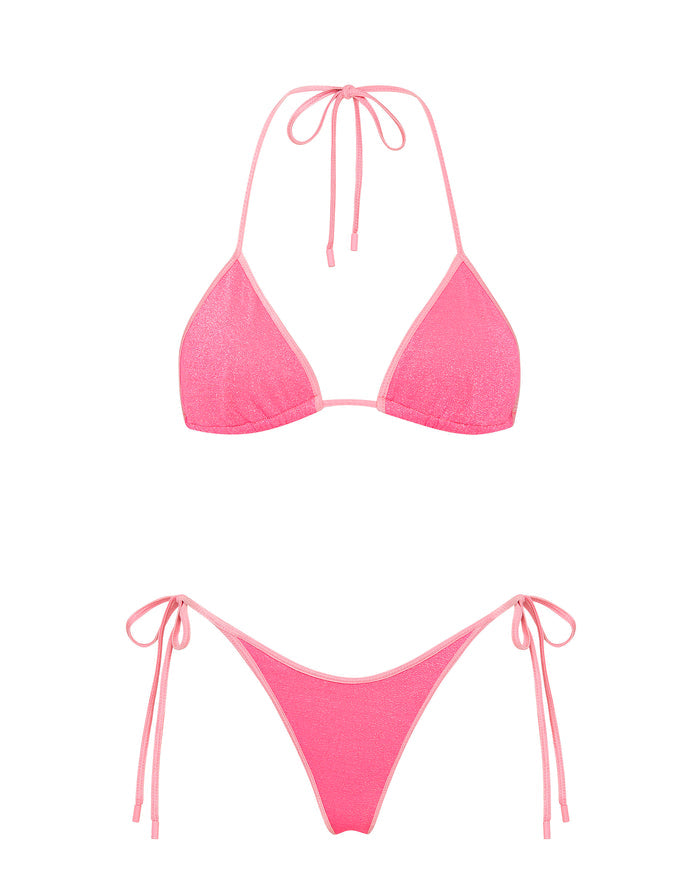 VINCA PINK PUNCH SPARKLE Triangle Bikini Set