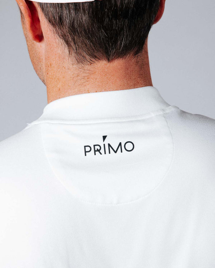 White Mock Neck Long Sleeve