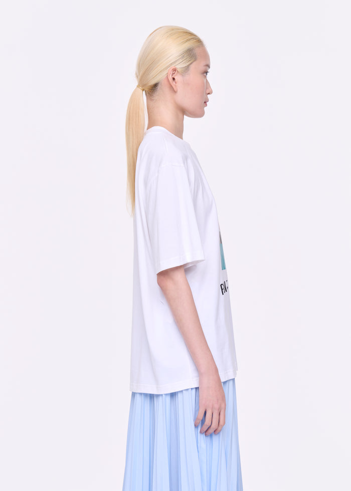 WHITE "SELF PORTRAIT" PRINT T-SHIRT