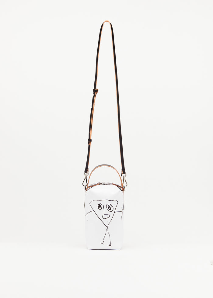 WHITE VERTICAL "PILI AND BIANCA" POUCH