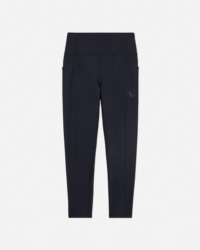 Black leggings on a light gray background